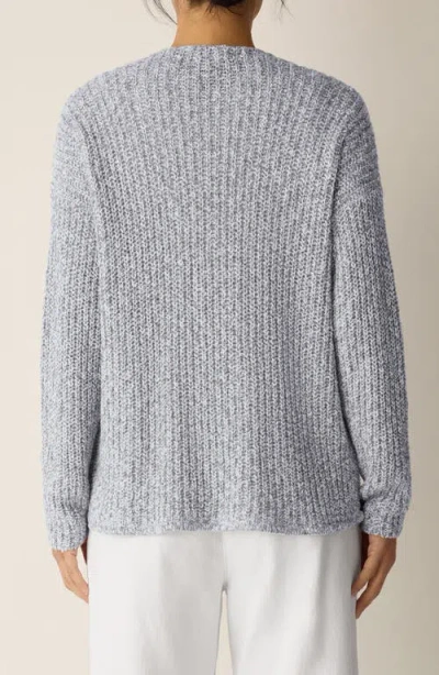 Eileen Fisher Peruvian Cotton Cloud Twist Cardigan In Gray