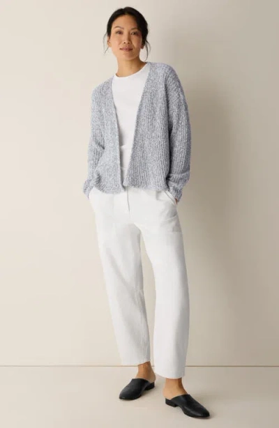 Eileen Fisher Peruvian Cotton Cloud Twist Cardigan In Gray