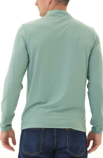 Threads 4 Thought Kace Chest Stripe Luxe Jersey Quarter Zip Pullover In Green