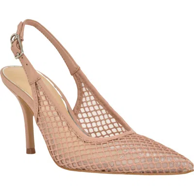 Guess Pandy Slingback Pointed Toe Pump In Brown