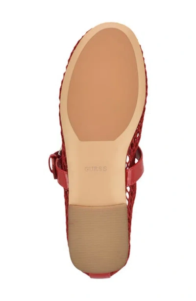Guess Paxey Mary Jane Flat In Red