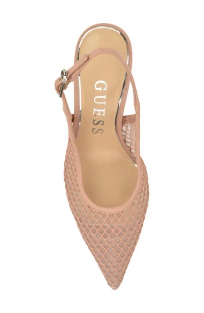 Guess Pandy Slingback Pointed Toe Pump In Brown
