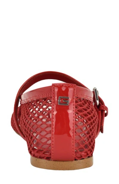 Guess Paxey Mary Jane Flat In Red