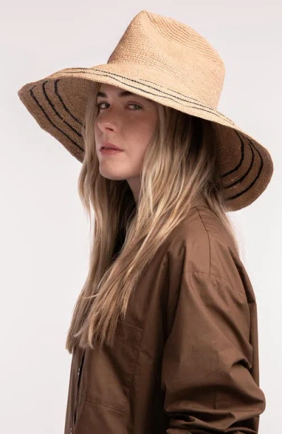 Janessa Leone Janessa Leoné Waverly Wide Brim Packable Straw Hat In Brown
