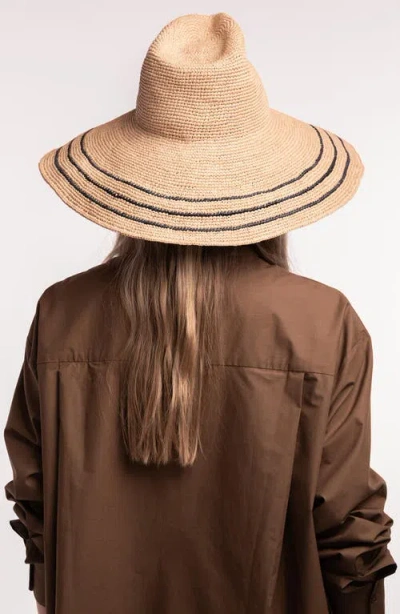 Janessa Leone Janessa Leoné Waverly Wide Brim Packable Straw Hat In Brown