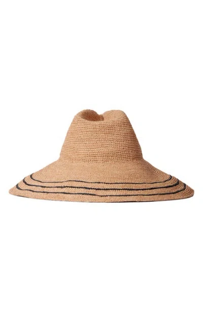 Janessa Leone Janessa Leoné Waverly Wide Brim Packable Straw Hat In Brown