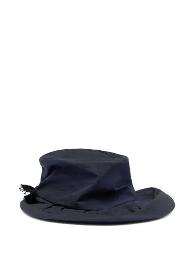 Maison Margiela Bow Hat In Blue
