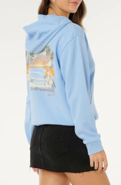 Rip Curl Poolside Cotton Blend Hoodie In Blue
