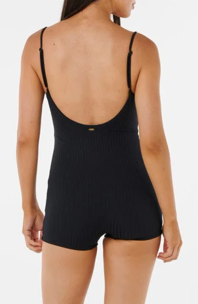 Rip Curl Surf Rib Romper In Black