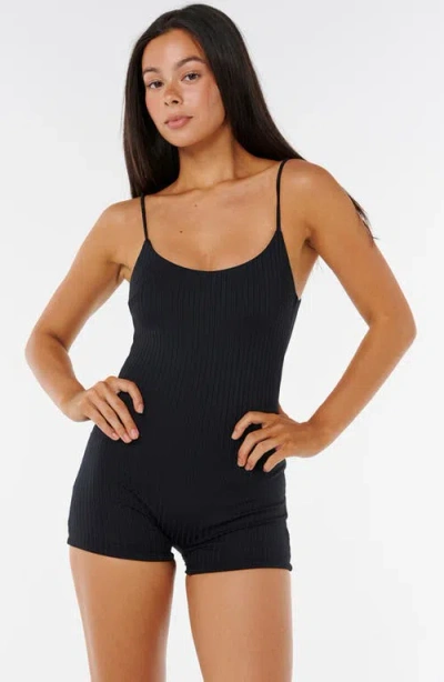 Rip Curl Surf Rib Romper In Black