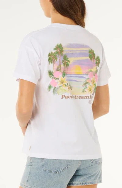 Rip Curl Poolside Relaxed Graphic T-shirt In White