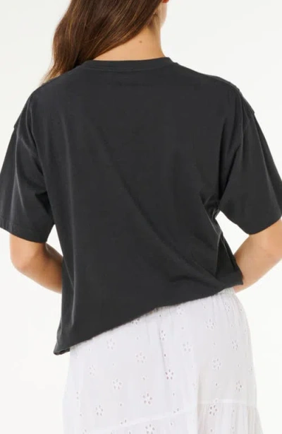 Rip Curl Pacific Coast Heritage Relaxed Graphic T-shirt In Black