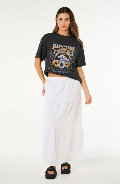 Rip Curl Pacific Coast Heritage Relaxed Graphic T-shirt In Black