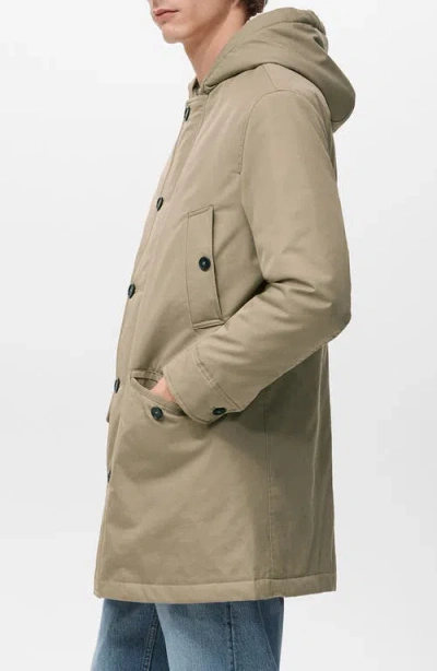 Mango Water Repellent Parka In Black