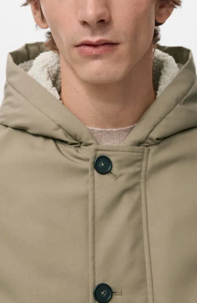 Mango Water Repellent Parka In Black