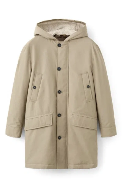 Mango Water Repellent Parka In Black
