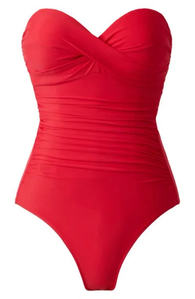 Miraclesuit Rock Solid Madrid One Piece Swimsuit In Red