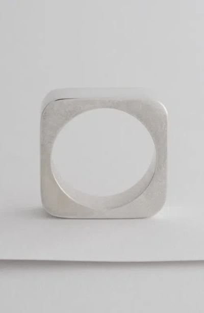 Arkenciel Square Ring In Silver