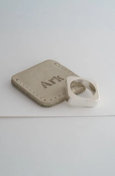Arkenciel Square Ring In Silver