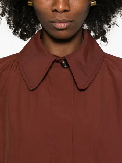 Cordera Collar Coat In Red