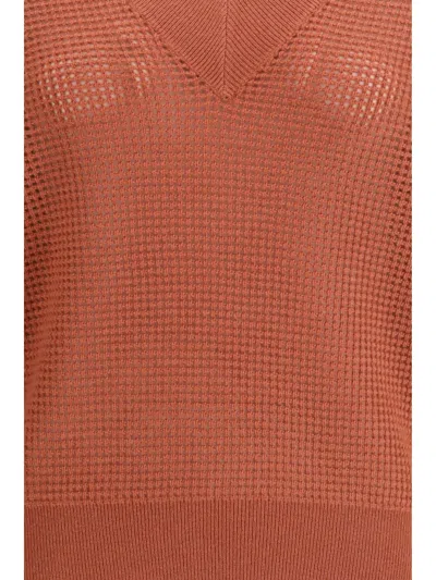 Brunello Cucinelli Multicolor Cashmere Cashmere Sweater In Brown