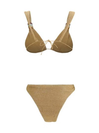Oseree Oséree Lumière Ring-detail Bikini In Neutral