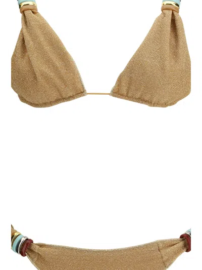 Oseree Oséree Lumière Ring-detail Bikini In Neutral