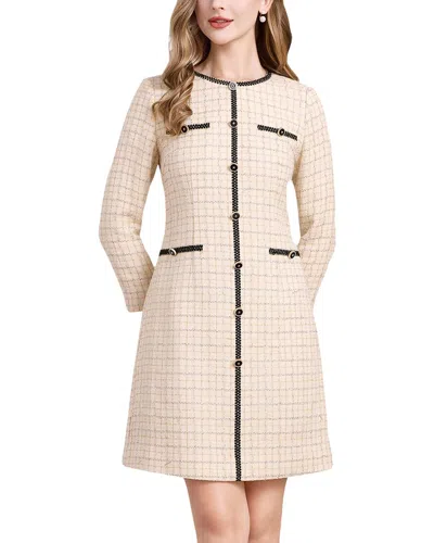 Lebrin Atelier Wool-blend Mini Dress In Neutral