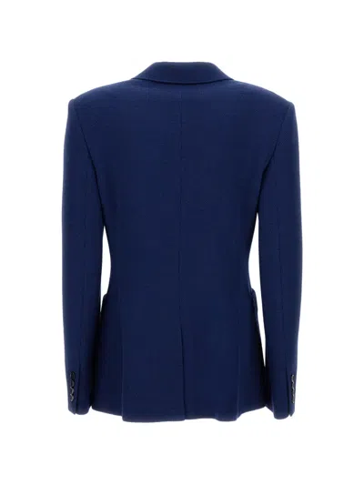 Max Mara Patch-pocket Blazer In Blue