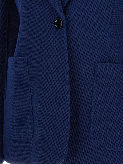 Max Mara Patch-pocket Blazer In Blue