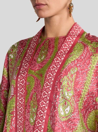 Etro Paisley Foliage Silk Twill Jacket In Multi
