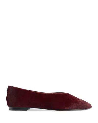 Madewell The Mylie Genuine Haircalf Ballet Flat In Burgundy