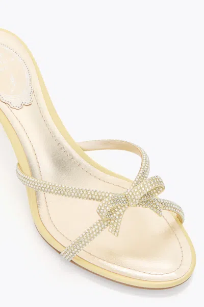 René Caovilla Lynette Lemon Yellow Mule 50 In Yellow