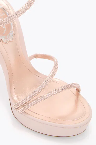René Caovilla Margot Blush Pink Platform Sandal 130 In Neutral