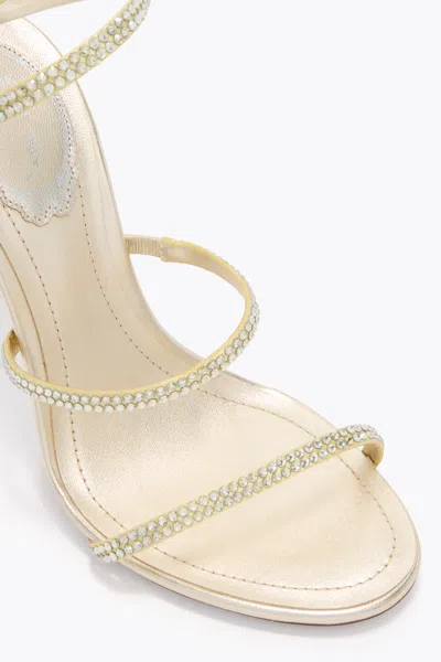 René Caovilla Cleo Lemon Yellow Sandal 105 In Yellow