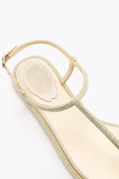 René Caovilla Diana Flip Flops Low Sandals With Crystals 10 Shoes In Grey