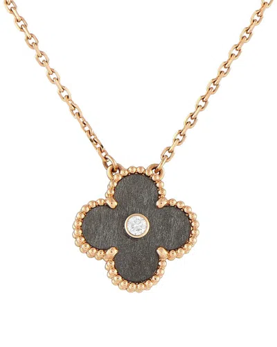 Pre-owned Van Cleef & Arpels 18k Rose Gold Necklace (authentic Pre-loved) In Gray