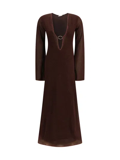 Oseree Lumière Kaftan In Brown