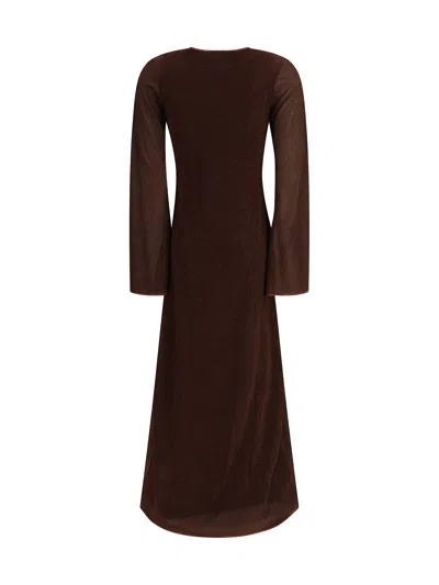 Oseree Lumière Kaftan In Brown