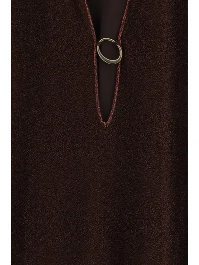 Oseree Lumière Kaftan In Brown