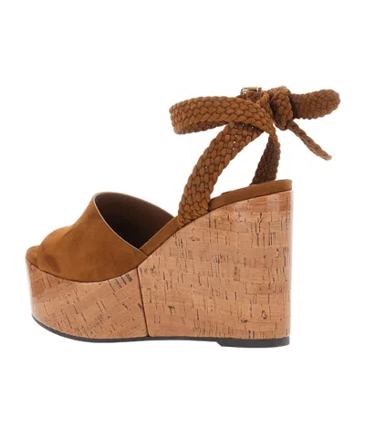 Jimmy Choo Goat Leather Slide Sandals With Soft Lamb Leather Lining In Brown