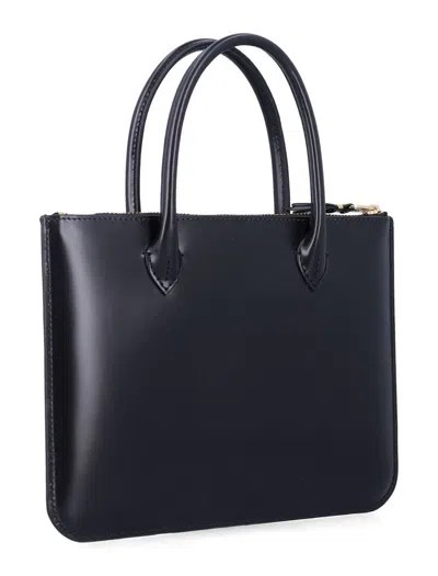 Comme Des Garçons Wallet Leather Wallet Bag With Handles In Blue