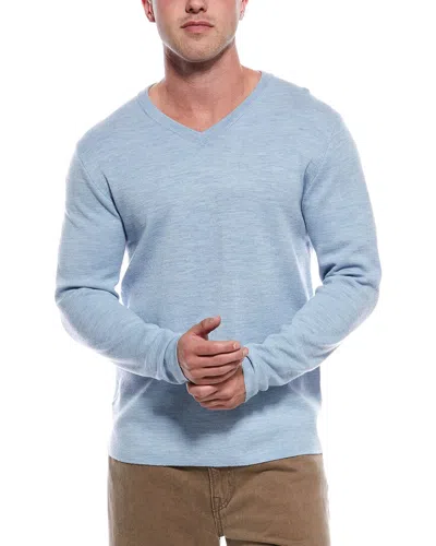 Magaschoni Wool-blend V-neck Sweater In Blue