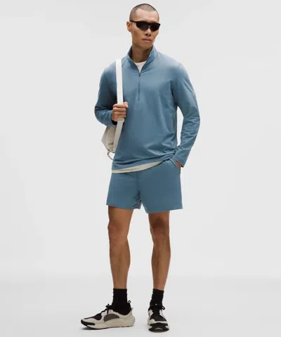 Lululemon Soft Jersey Half Zip In Blue