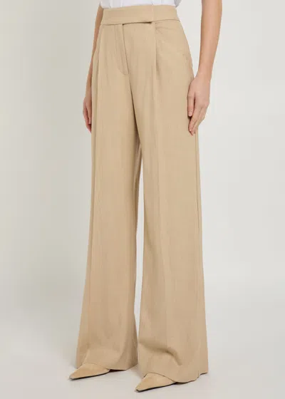 Veronica Beard Marbeau Wide-leg Trousers In Brown