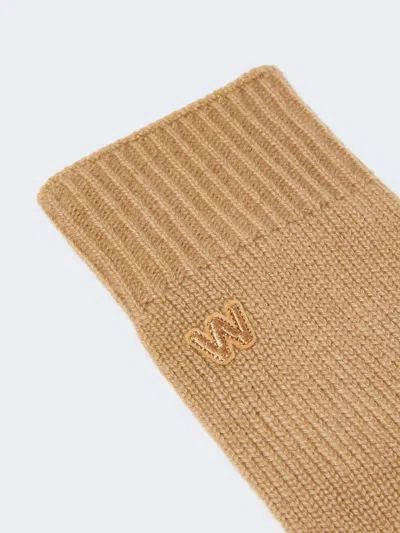 Weekend Max Mara Knitted Gloves In Brown