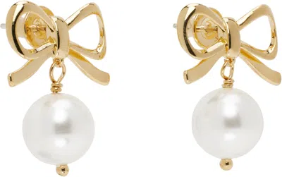 Numbering Gold & White #9111 Earrings In Multi