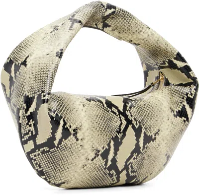 Khaite Medium Olivia Python Print Leather Hobo Bag In Multi