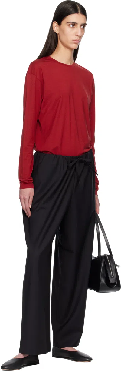 Totême Toteme Classic Long Sleeve T-shirt In Red