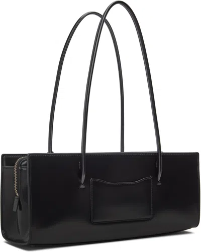 Marc Jacobs Black Leather The Glam Mirror Shoulder Bag In Black